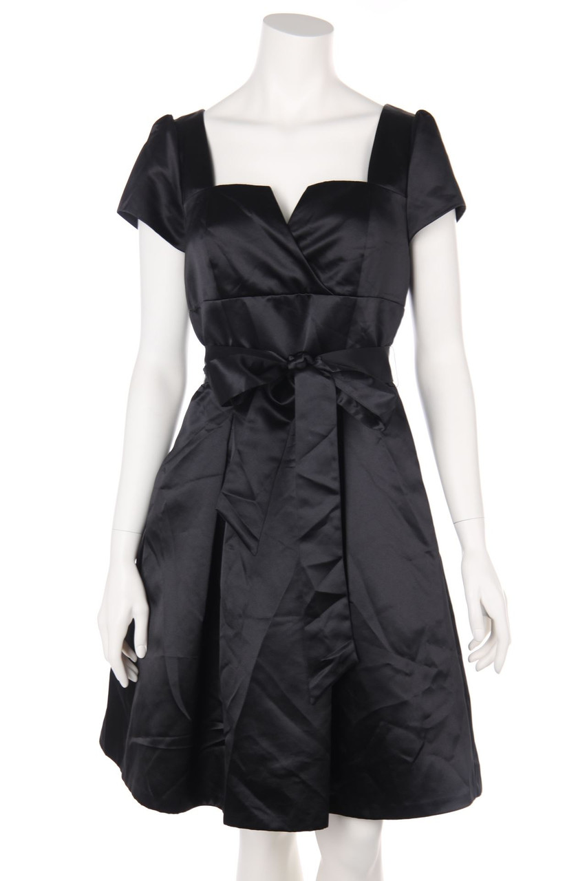 manoukian - Satin Evening Dress with Belt - L
