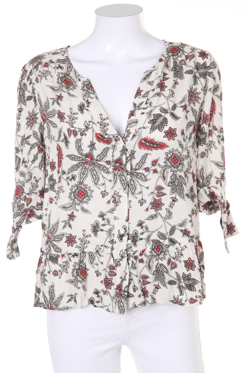 promod - Bluse mit 3/4-Ärmel mit floralem Muster - L