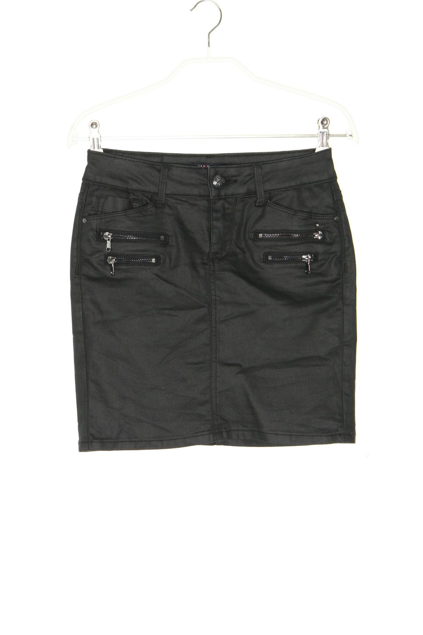 MORGAN - Coated-Denim Mini Skirt - D 34