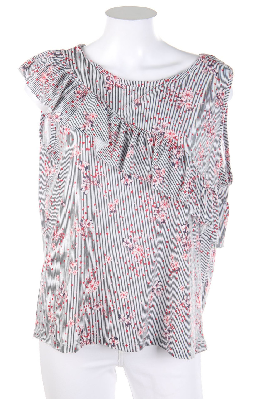 COLOURS OF THE WORLD - Print-Top mit Volants - L