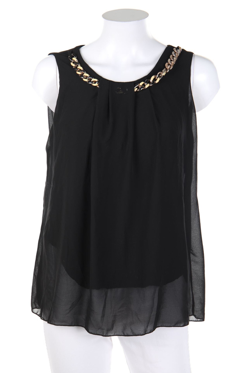 zebra - Blouse Top with Chain - S