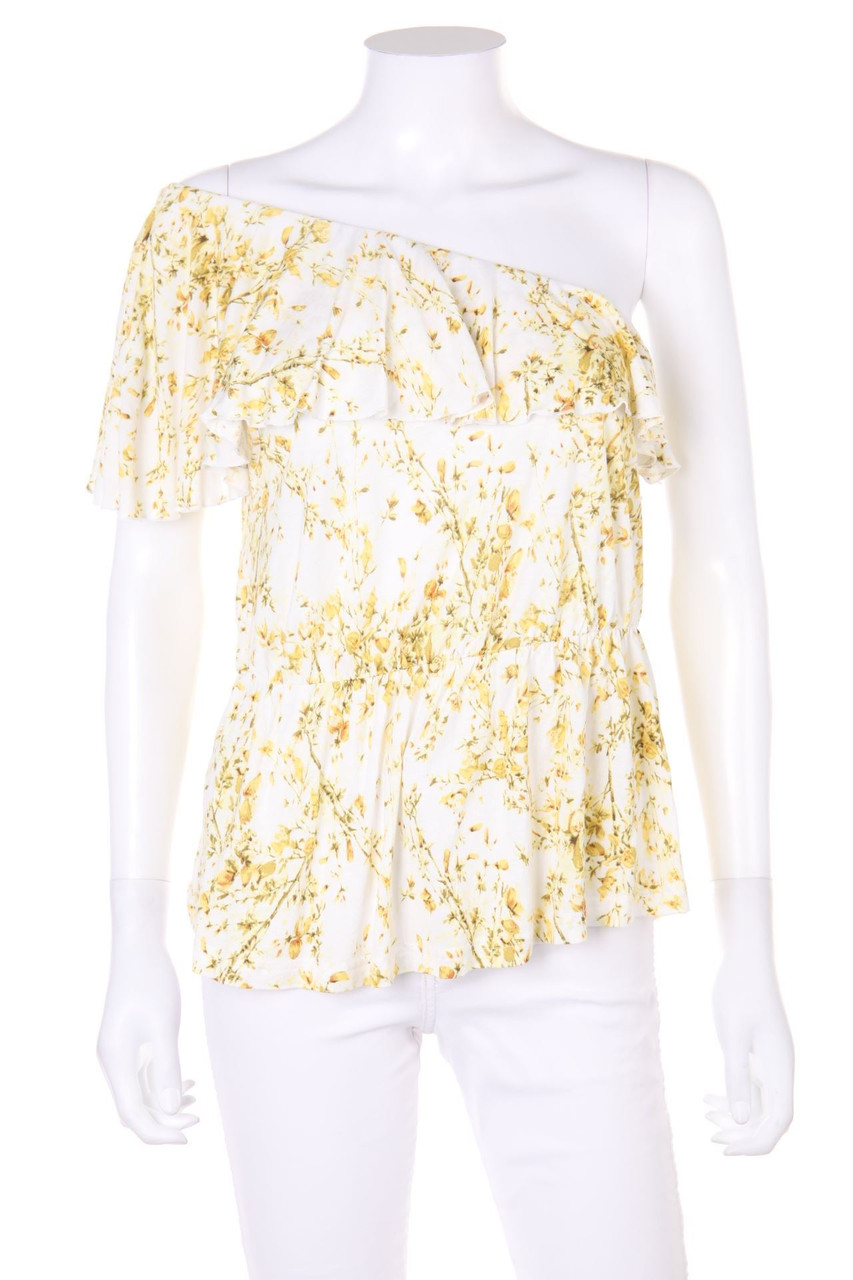 No Label - One shoulder-Top with floral print - S