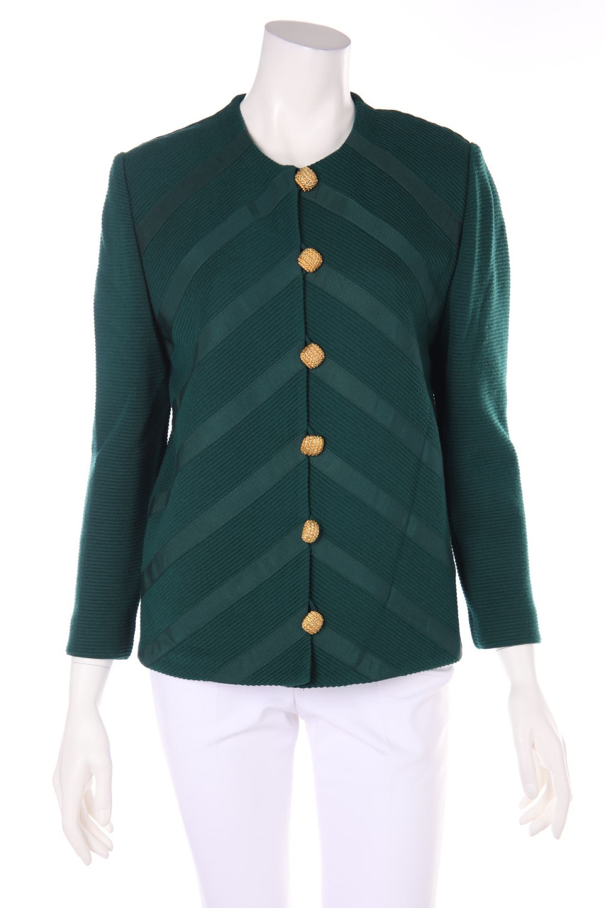 DEVERNOIS - Vintage-Cardigan, Wool-Blend with Decorative Buttons - D 38