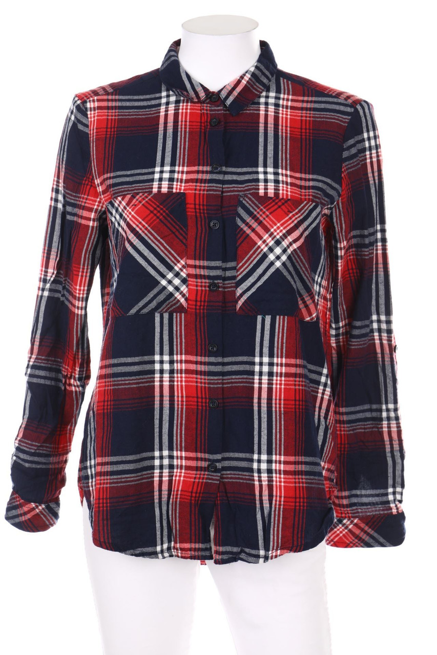 Q/S designed by s.Oliver - Checked Blouse with French Cuff - D 36