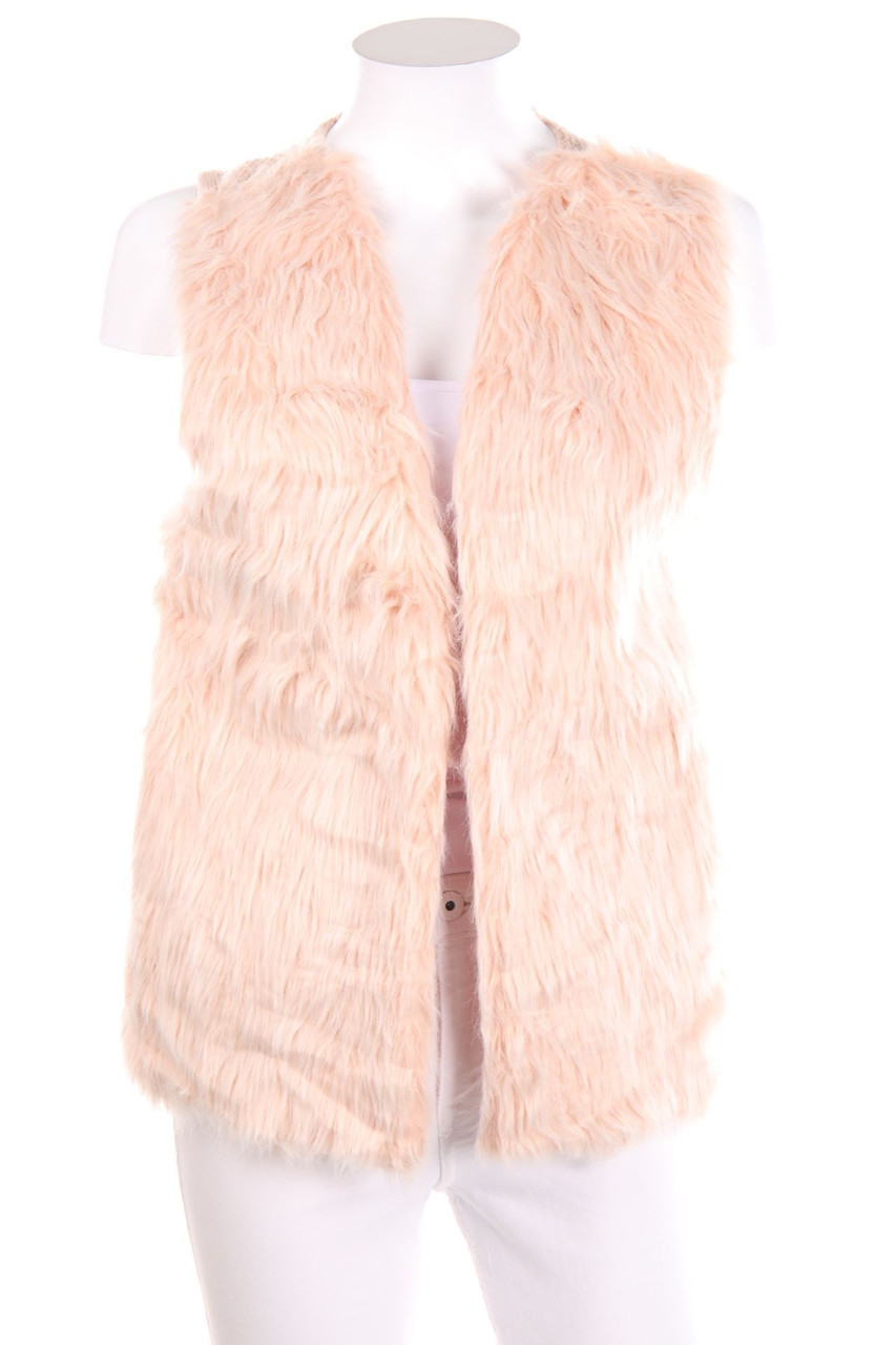 Hailys - Strickweste mit Fake Fur-Besatz - XS