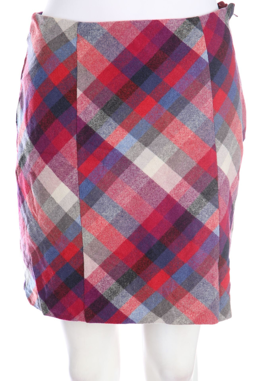 H&M - Karo-Minirock mit Wolle - D 38