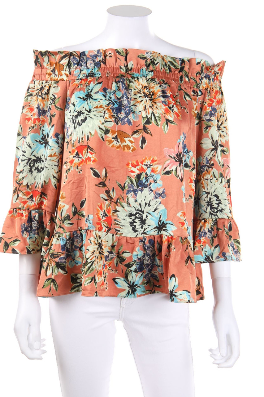 SIENNA - Off-the-shoulder blouse with floral print - D 40