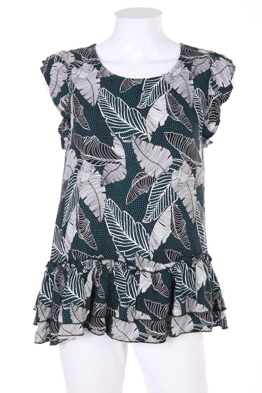 RESERVED - Blouse, Viscose with Print - D 40