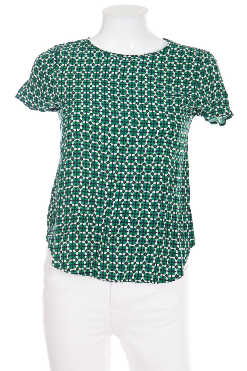 H&M - Kurzarm-Bluse mit Print - D 34