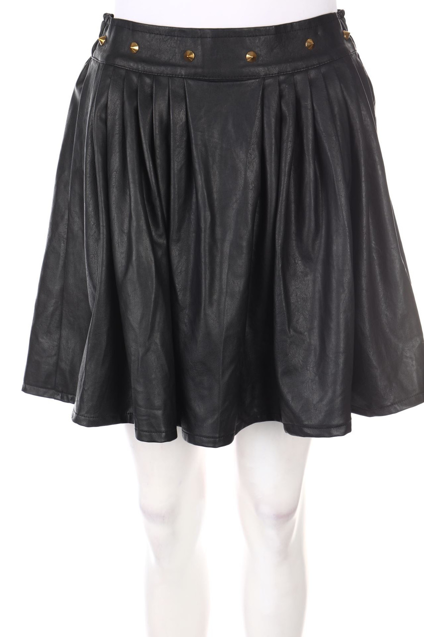 Cherry Koko - faux leather mini-skirt with Studs - S