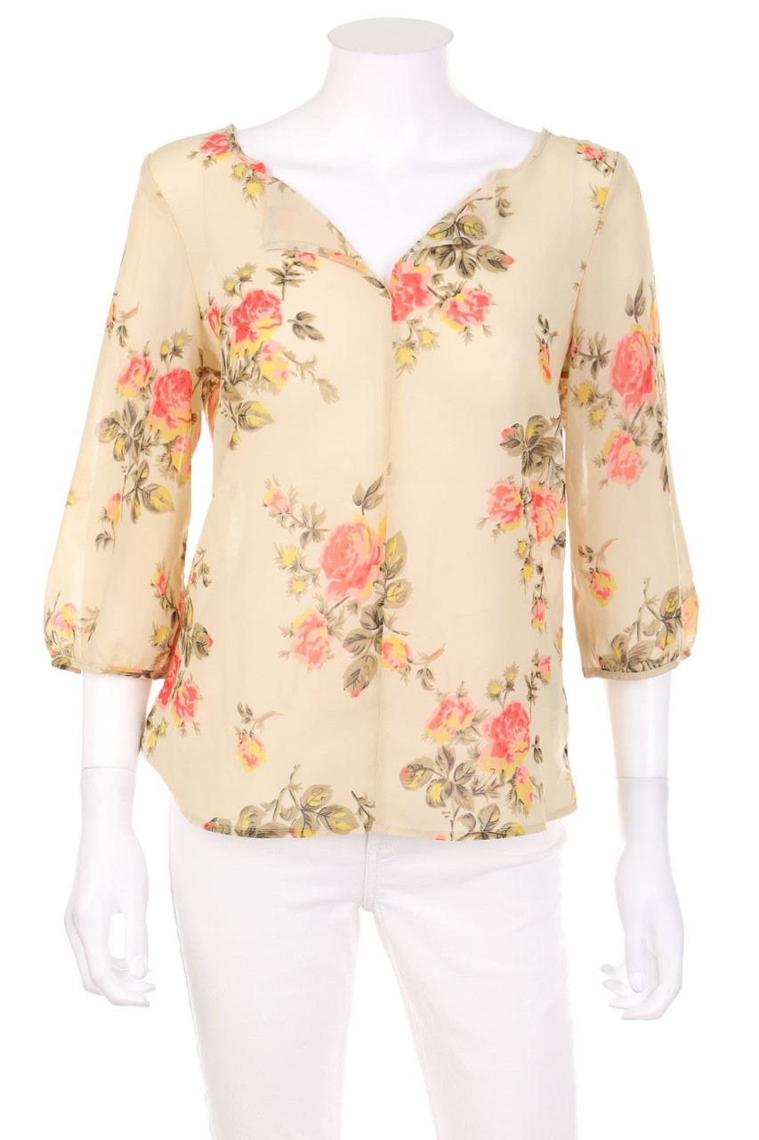 VERO MODA - Bluse mit 3/4-Ärmel mit Blumen-Print - M