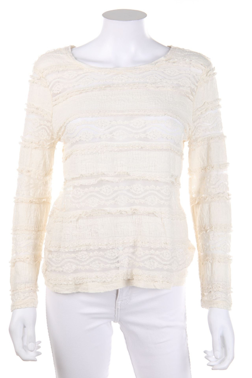 H&M - Spitzen-Longsleeve-Shirt - M