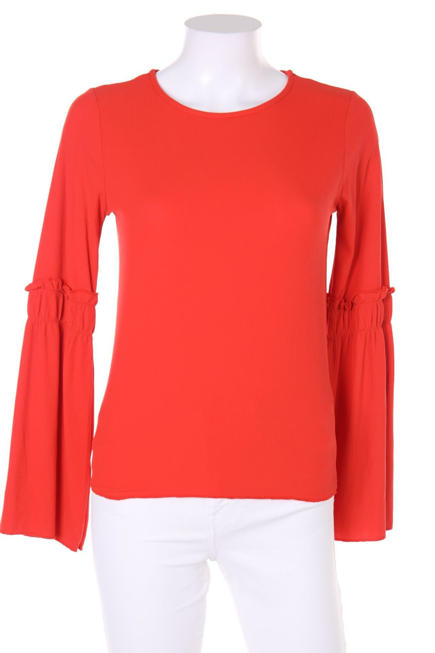 TOPSHOP - Longsleeve-Shirt with Frills - D 34