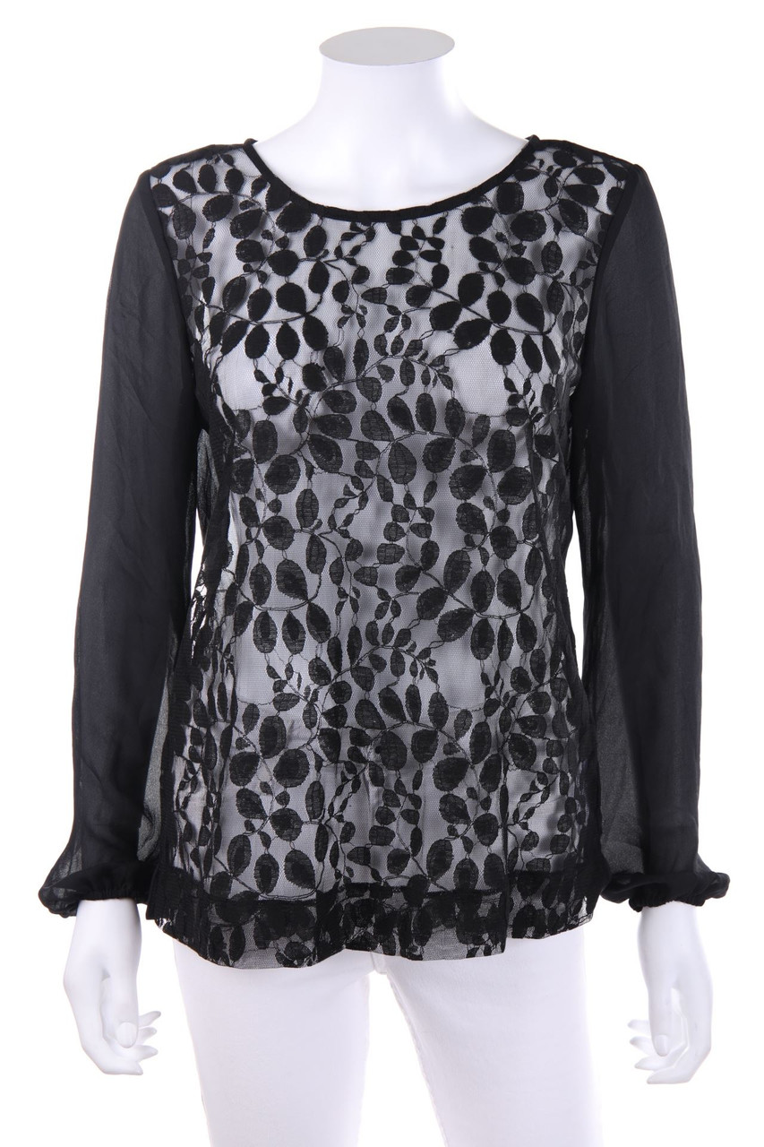 Best Connections - Blouse with Lace Insert - D 36