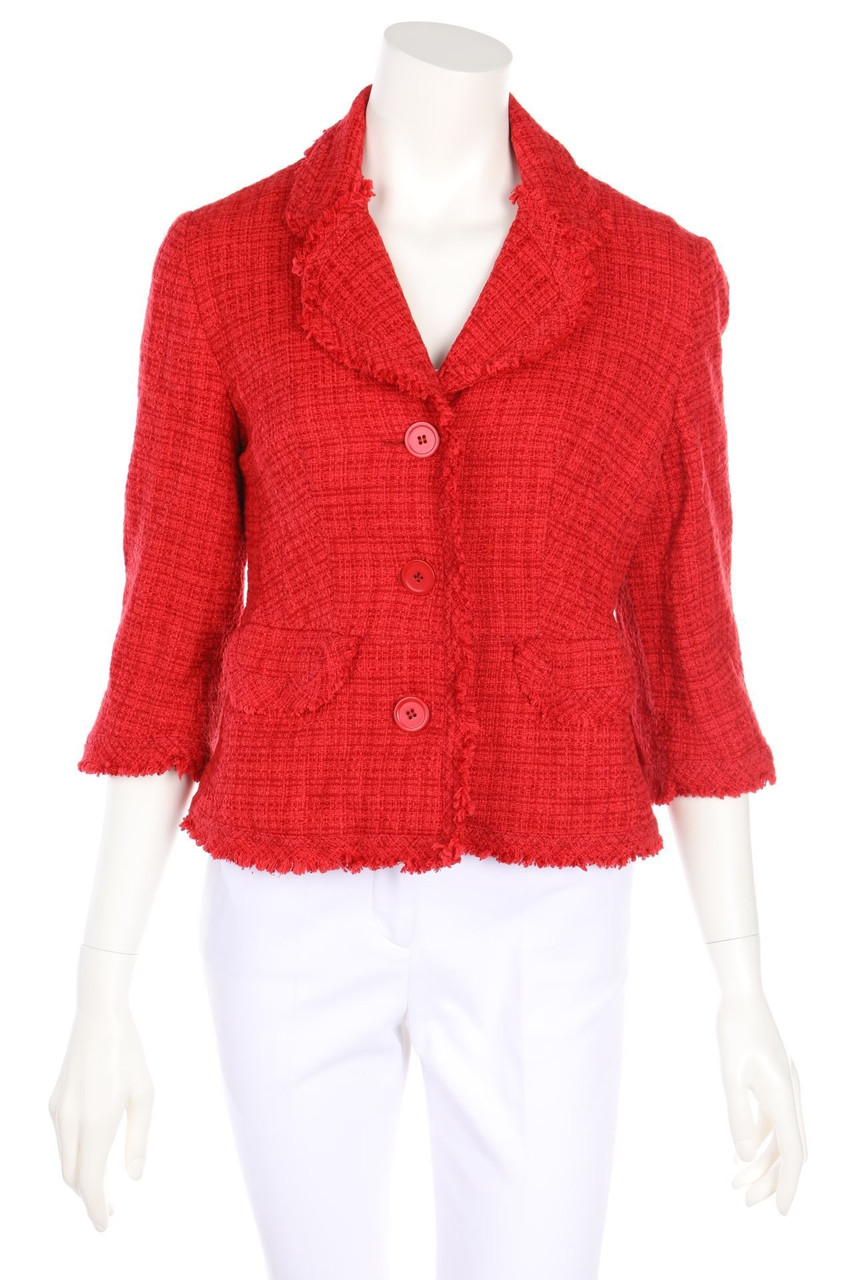 KAREN MILLEN - Bouclé Blazer with Silk - D 38