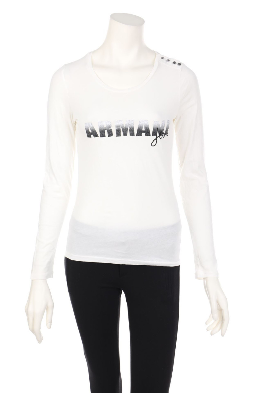 AJ ARMANI JEANS - Longsleeve-Shirt mit Logo-Print - D 36