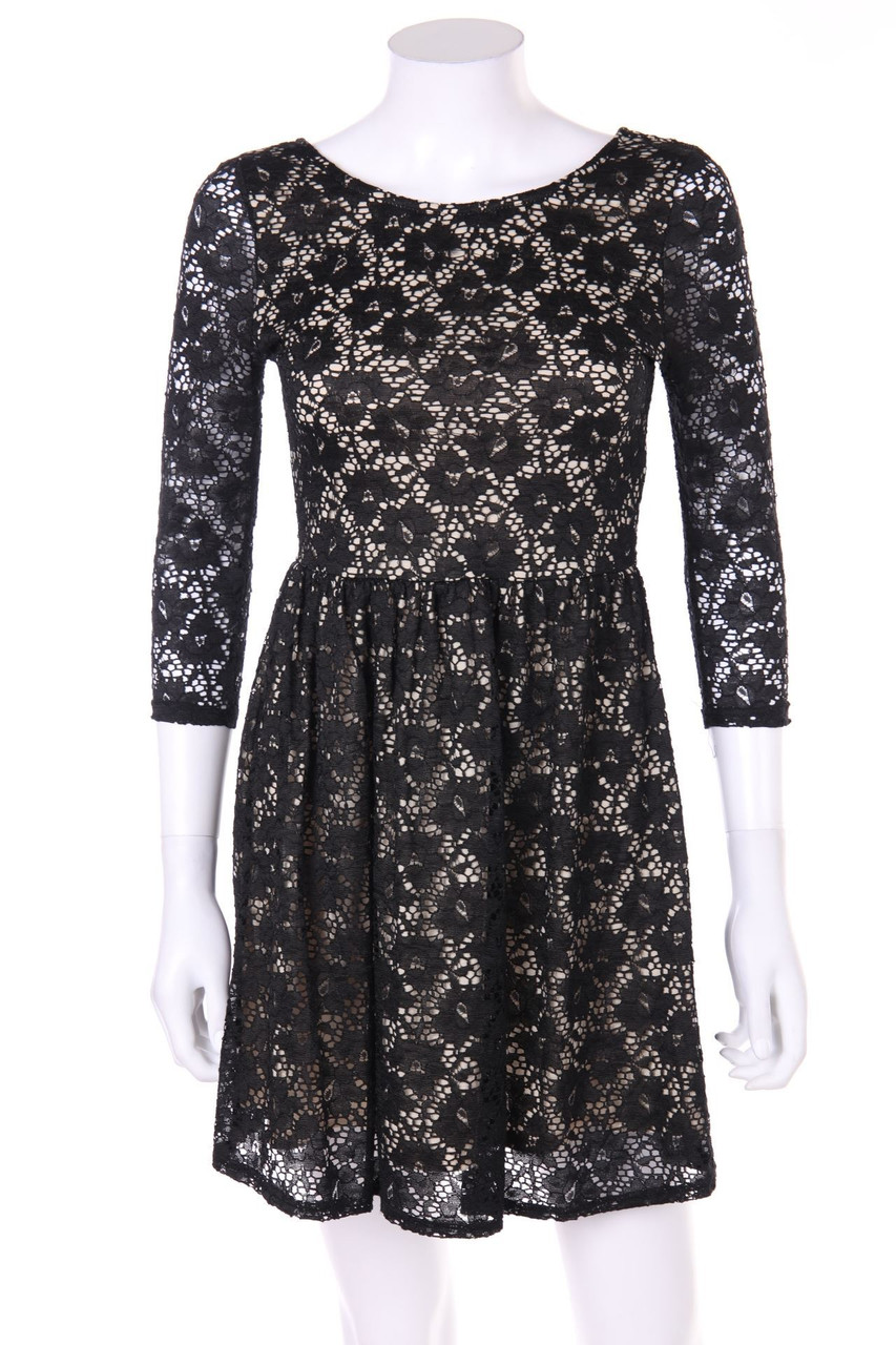 FRENCH KISS - Spitzen-Party-Kleid mit tiefem Rückenausschnitt - S