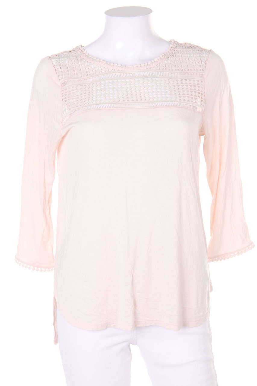 H&M - Bluse mit 3/4-Ärmel mit Spitzen-Einsatz - S