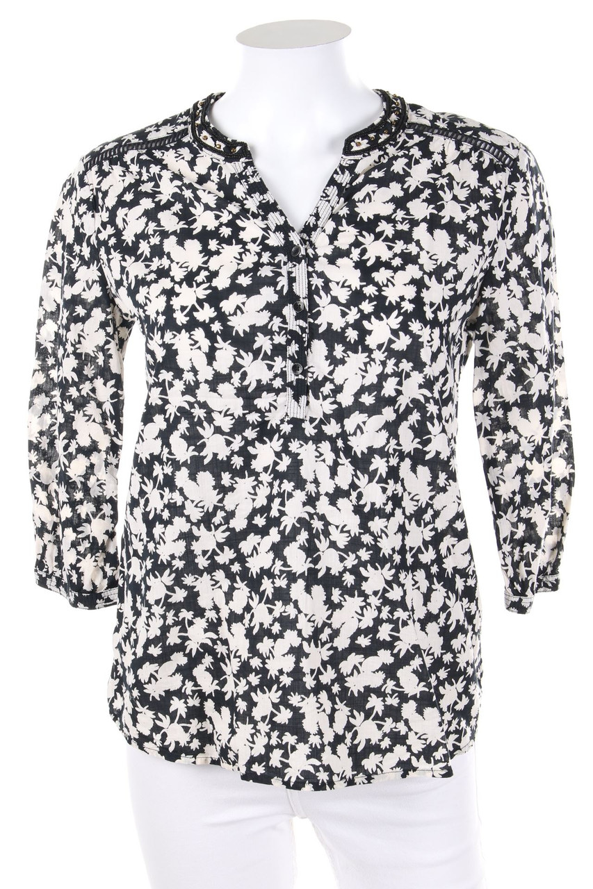 MAISON SCOTCH - Bluse mit 3/4-Ärmel mit floralem Muster - D 36