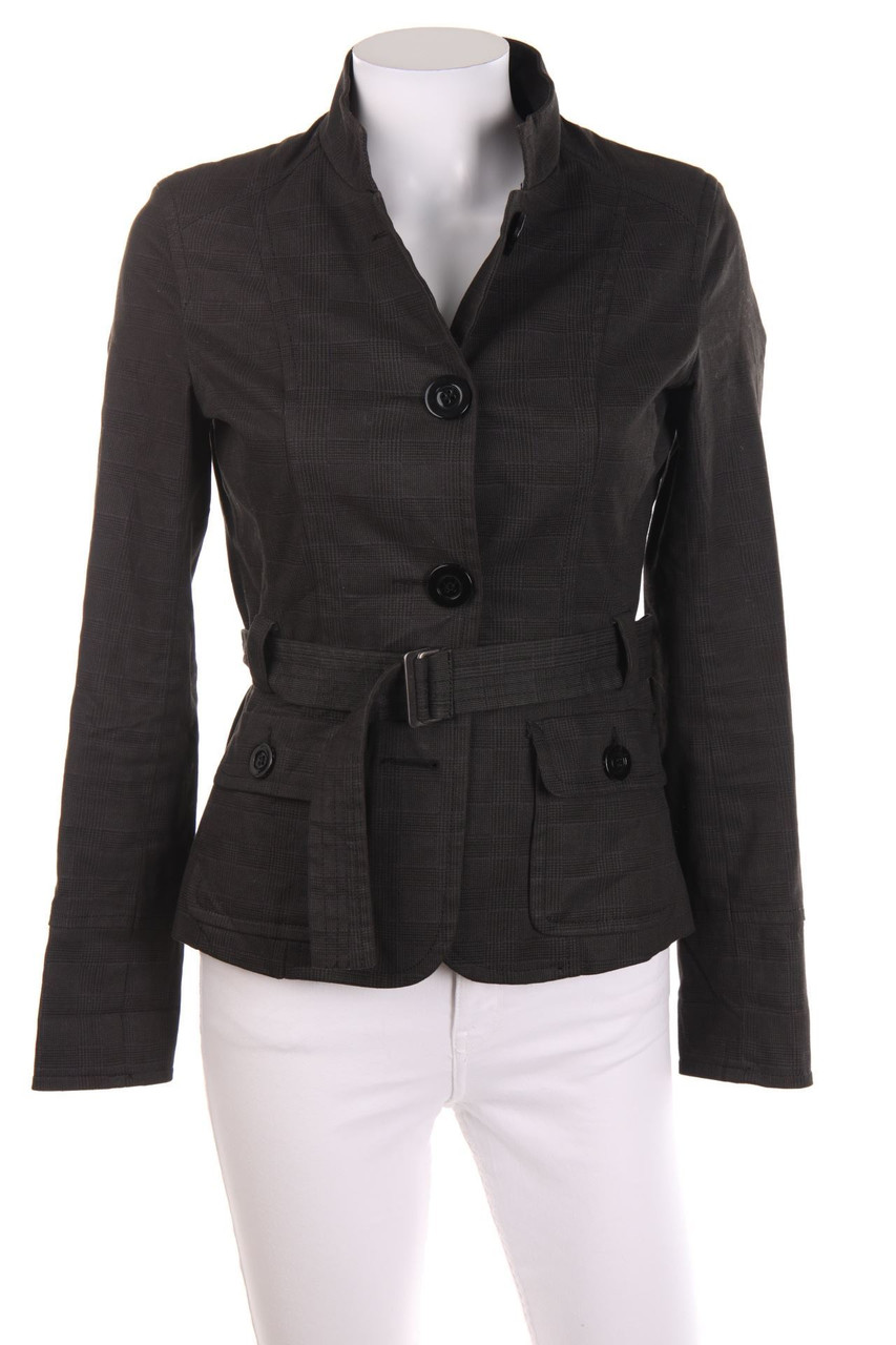 AMISU - Blazer-Jacke mit Karo-Muster - D 34
