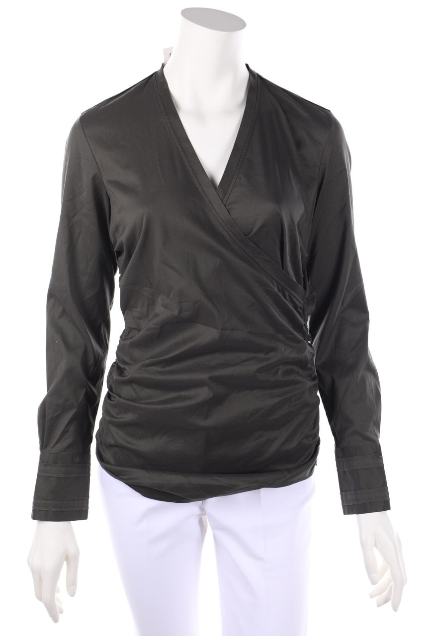 BOSS HUGO BOSS - Bluse in Wickel-Optik mit Raffungen - M