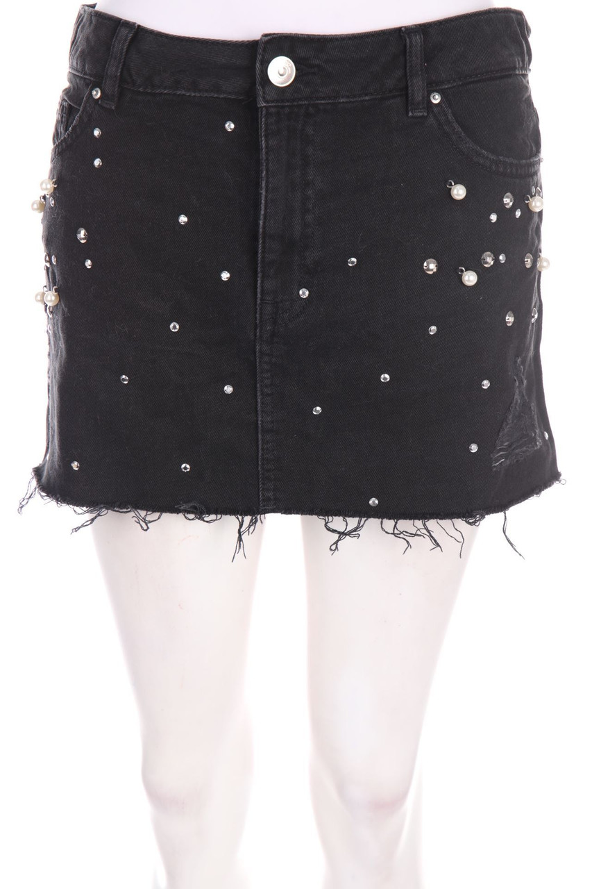 H&M DIVIDED - Mini-Jeansrock mit Perlen - D 36