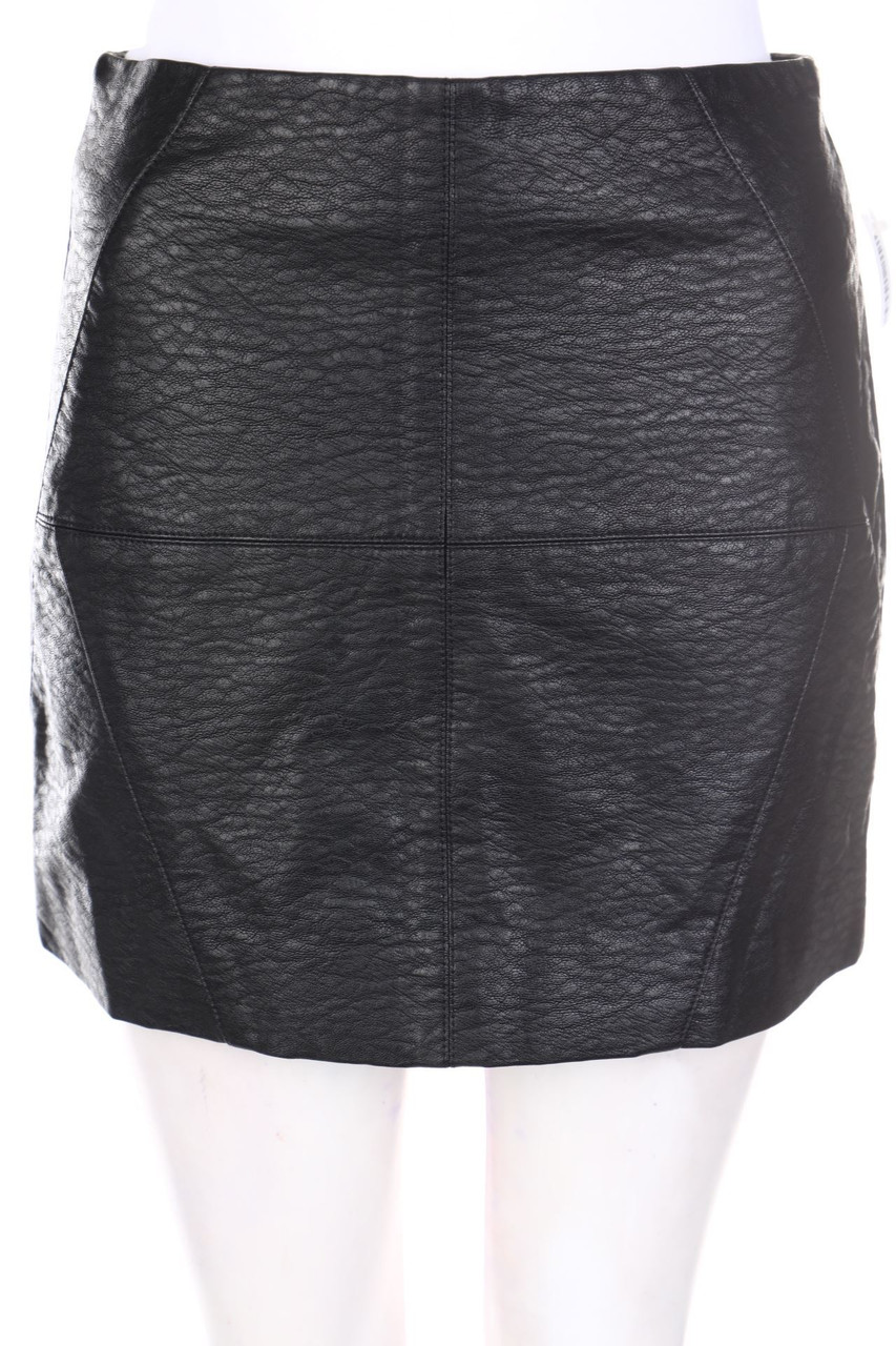 H&M DIVIDED - Faux Leather-Mini-Rock - D 36