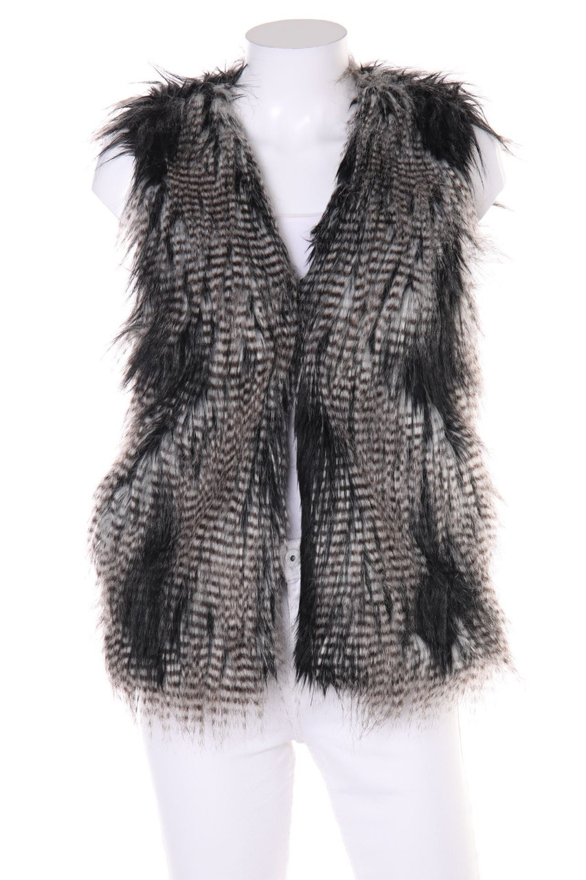 H&M DIVIDED - Fake Fur-Weste - D 36