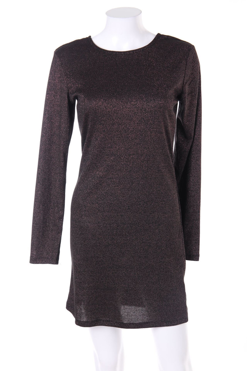 Ohne Label - Metallic-Party-Kleid mit tiefem Rückenausschnitt - M