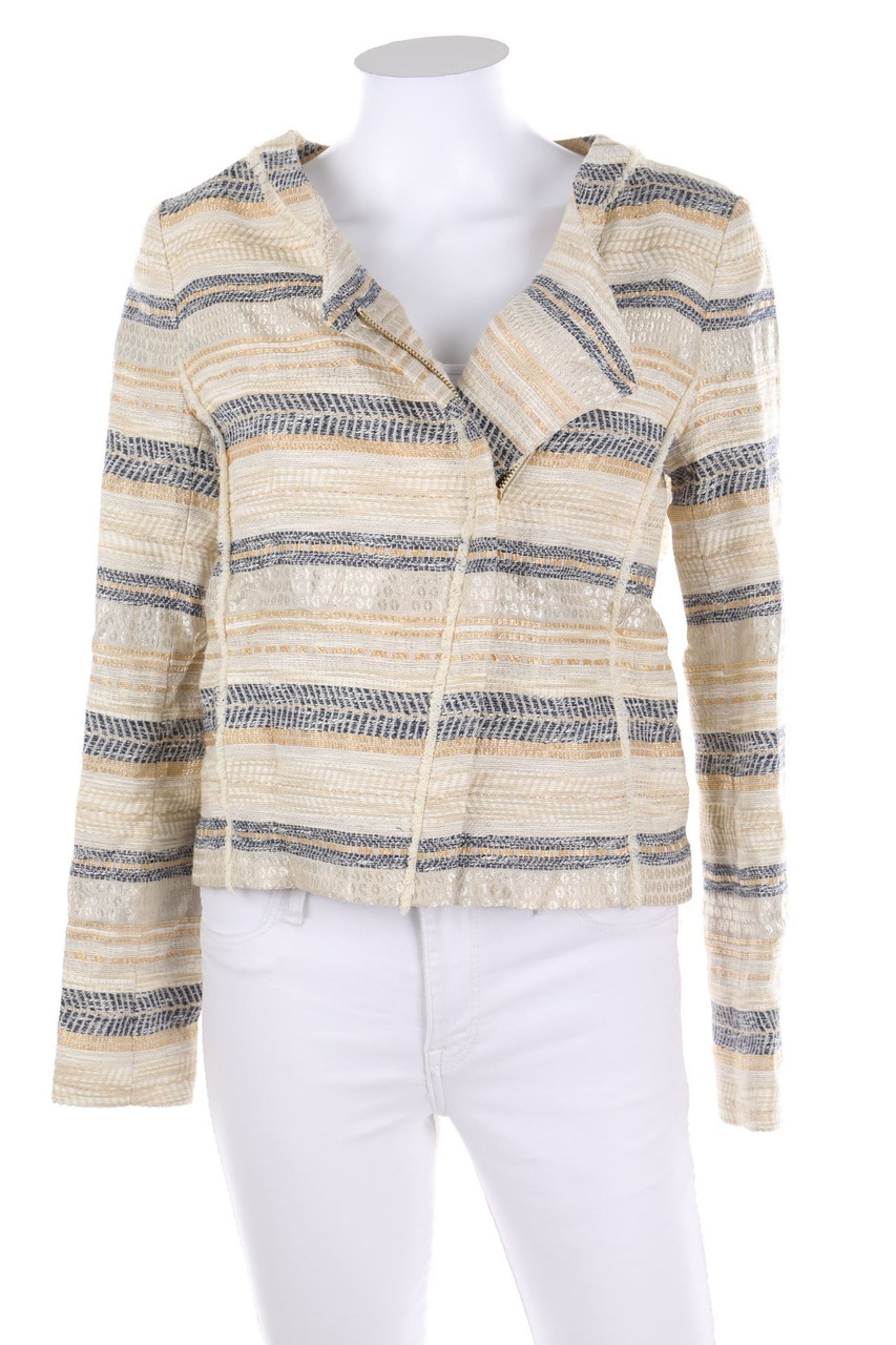 Massimo Dutti - Blazer-Jacke aus Woll-Mix mit Leinen - D 38