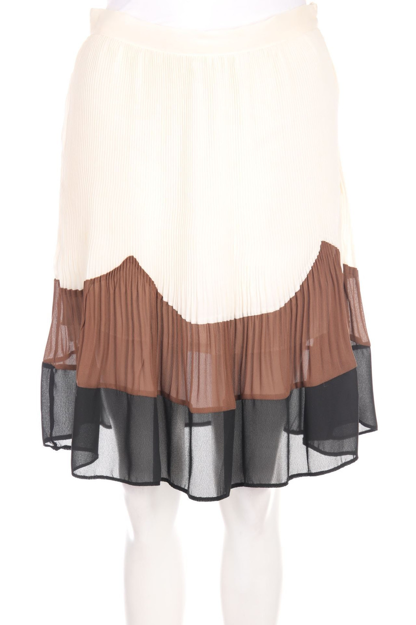 SANDRO FERRONE - Plissé-Mini-Rock mit Streifen - M