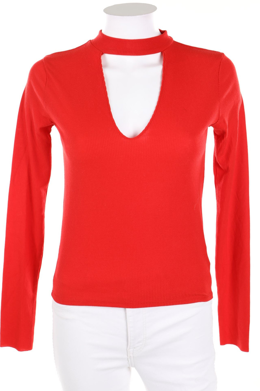 ZARA TRF - Longsleeve-Shirt mit Cut-out - S