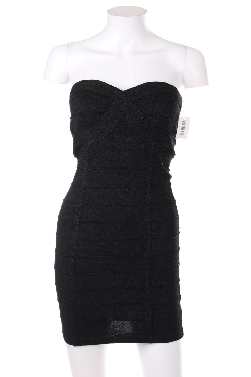 Ohne Label - Bandeau-Kleid mit Metallic-Effekt - D 34