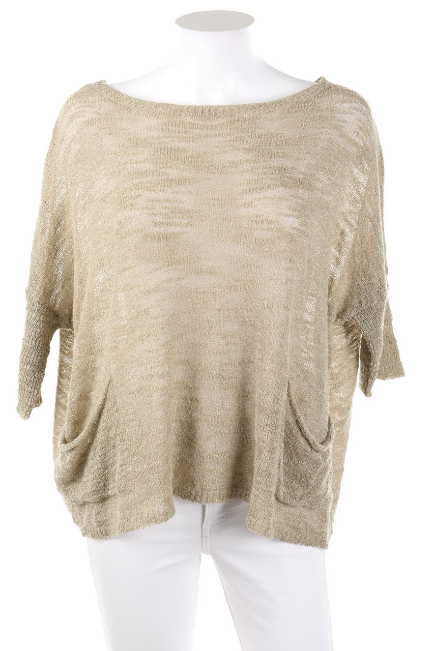 Zara Knit - Kurzarm-Strick-Pullover - S