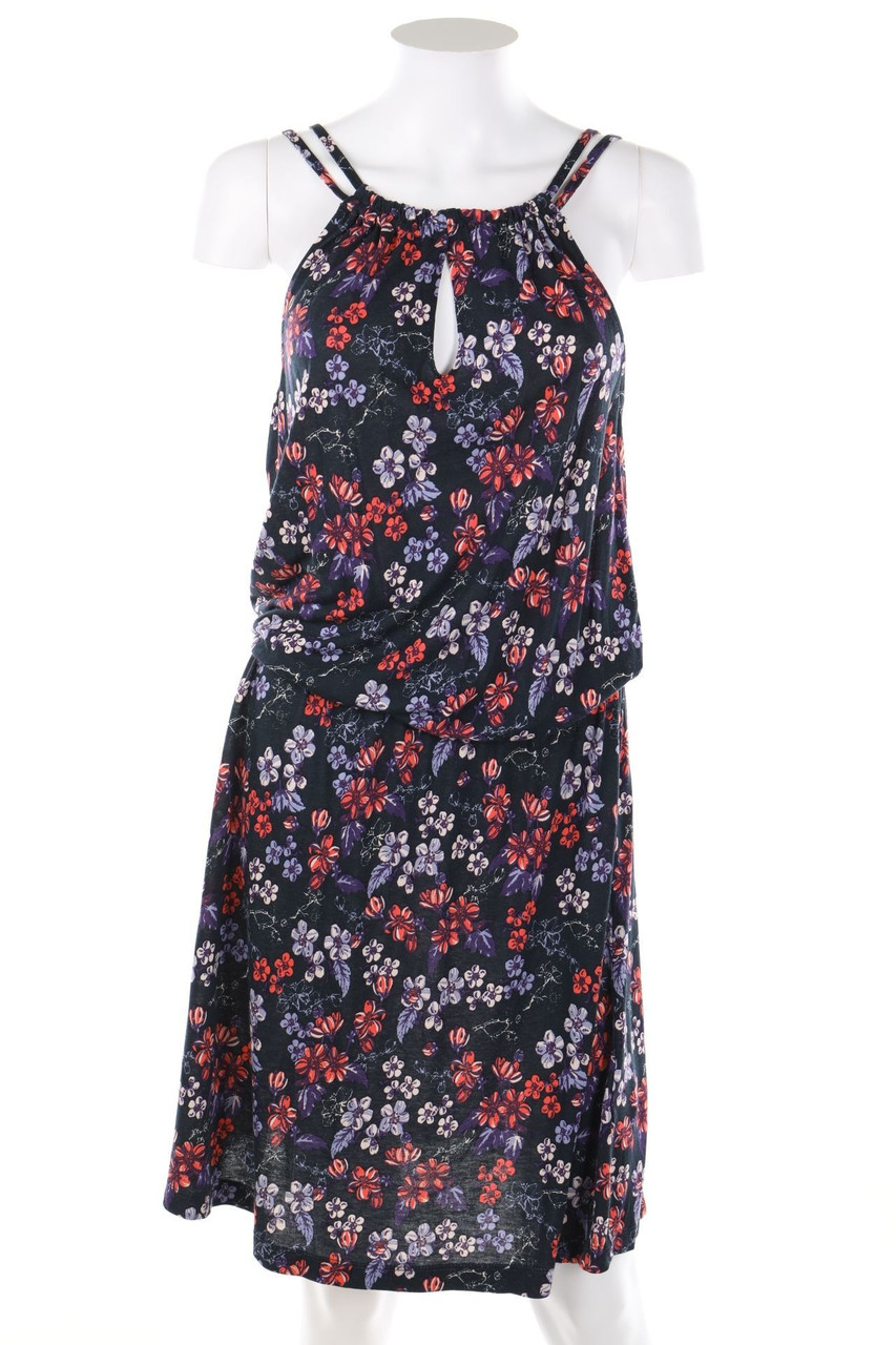s.Oliver - Dress, Viscose with floral print - D 40