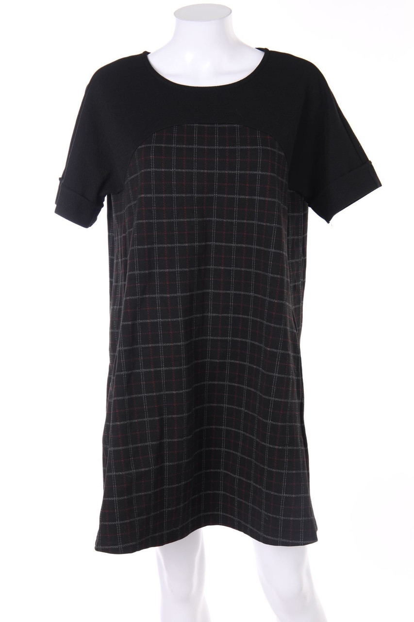 UNITED COLORS OF BENETTON - dress, A-Line, Checked - M