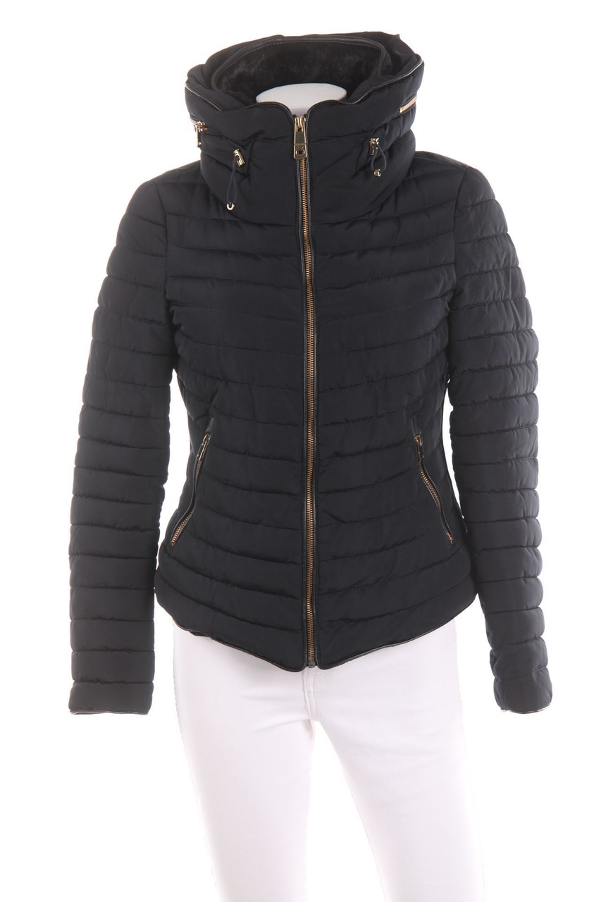 ZARA - Puffer-Jacke mit Fake Fur-Besatz - S