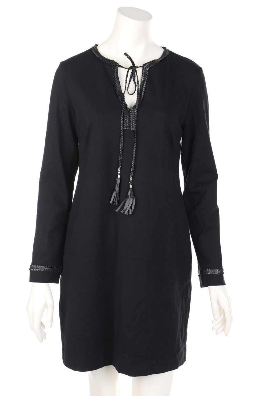 ana alcazar - Boho-dress with Faux Leather Details - D 40