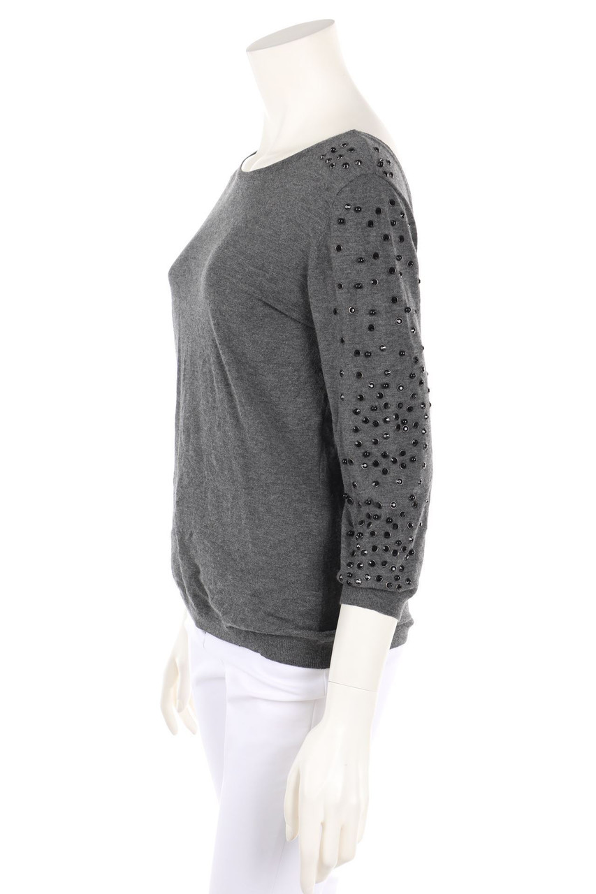 LIU JO - Strick-Pullover mit Schmuckstein-Applikation - M