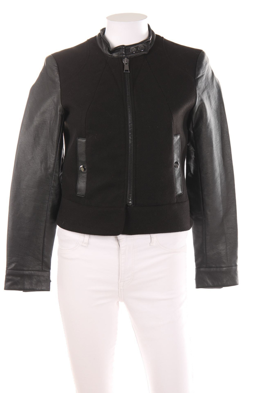 H&M - Jacke mit Kunstleder-Details - D 36