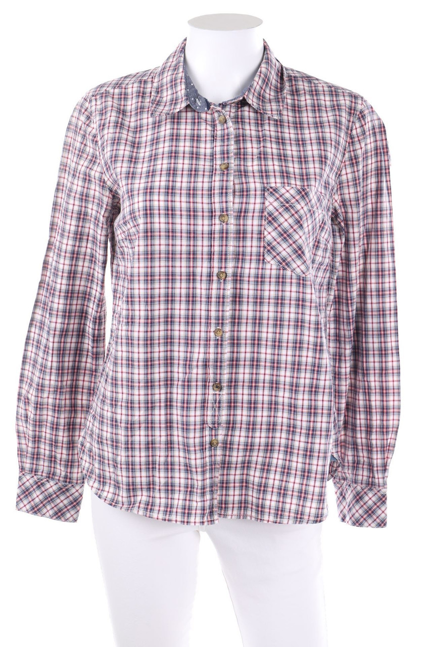 H&M LOGG - Karo-Hemd-Bluse mit Elbow Patches - D 38