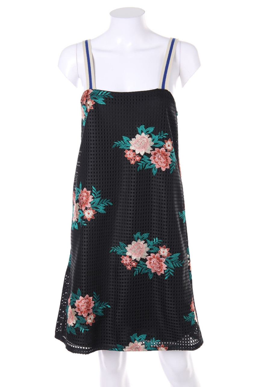 ZARA TRF - Mesh-Kleid mit floralem Muster - S