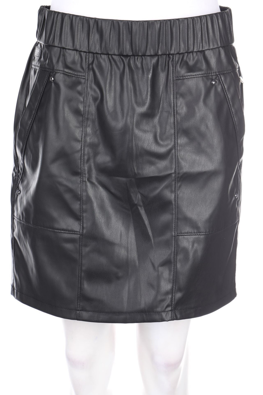 Street One - Faux Leather-Mini-Rock mit Gummizug - D 38