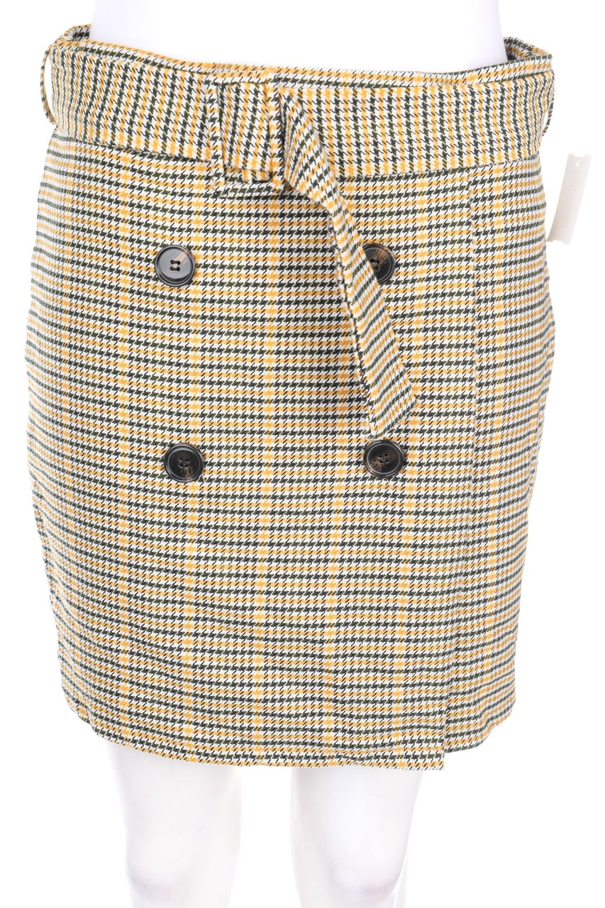 Chicorée - Skirt with Wrap-Effect, Checked - S