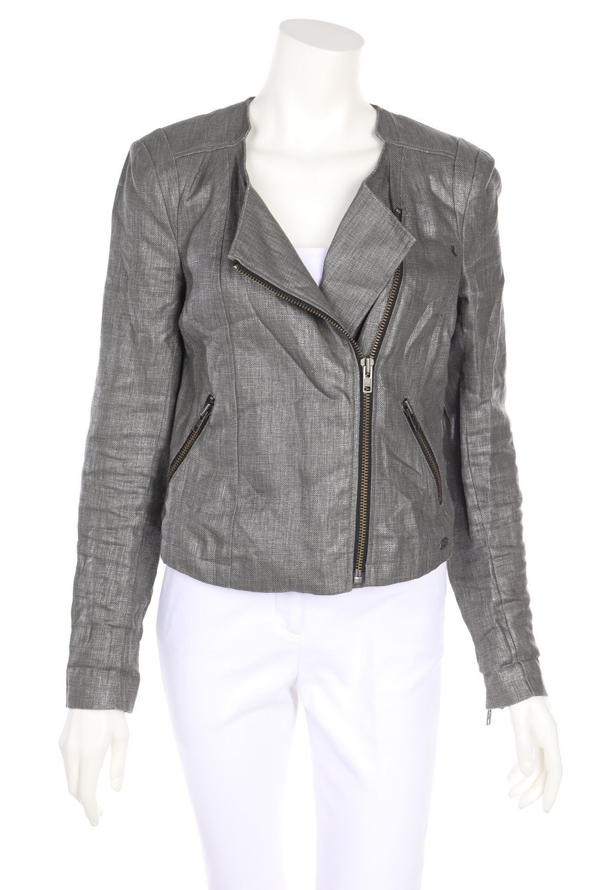 IKKS - Metallic Jacket, Linen, Biker Style - D 38
