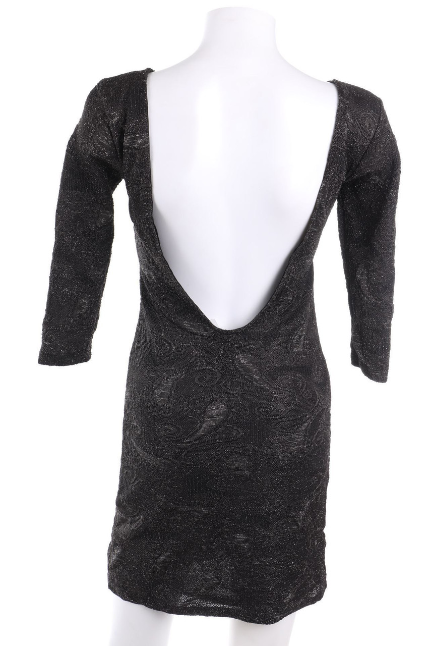 ZARA TRF - Metallic-Party-Kleid mit tiefem Rückenausschnitt - M