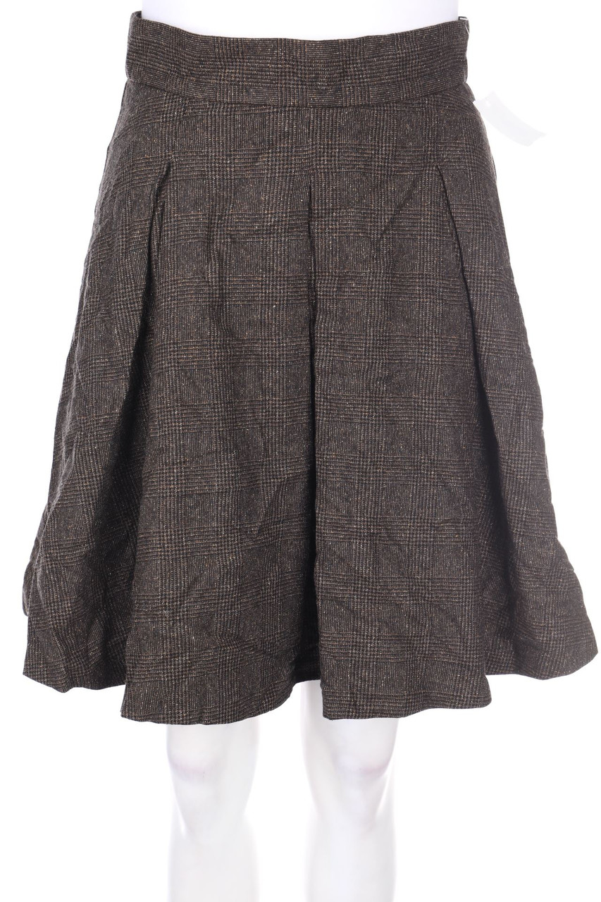 STILE BENETTON - Pleated Mini-Skirt, Checked - XS