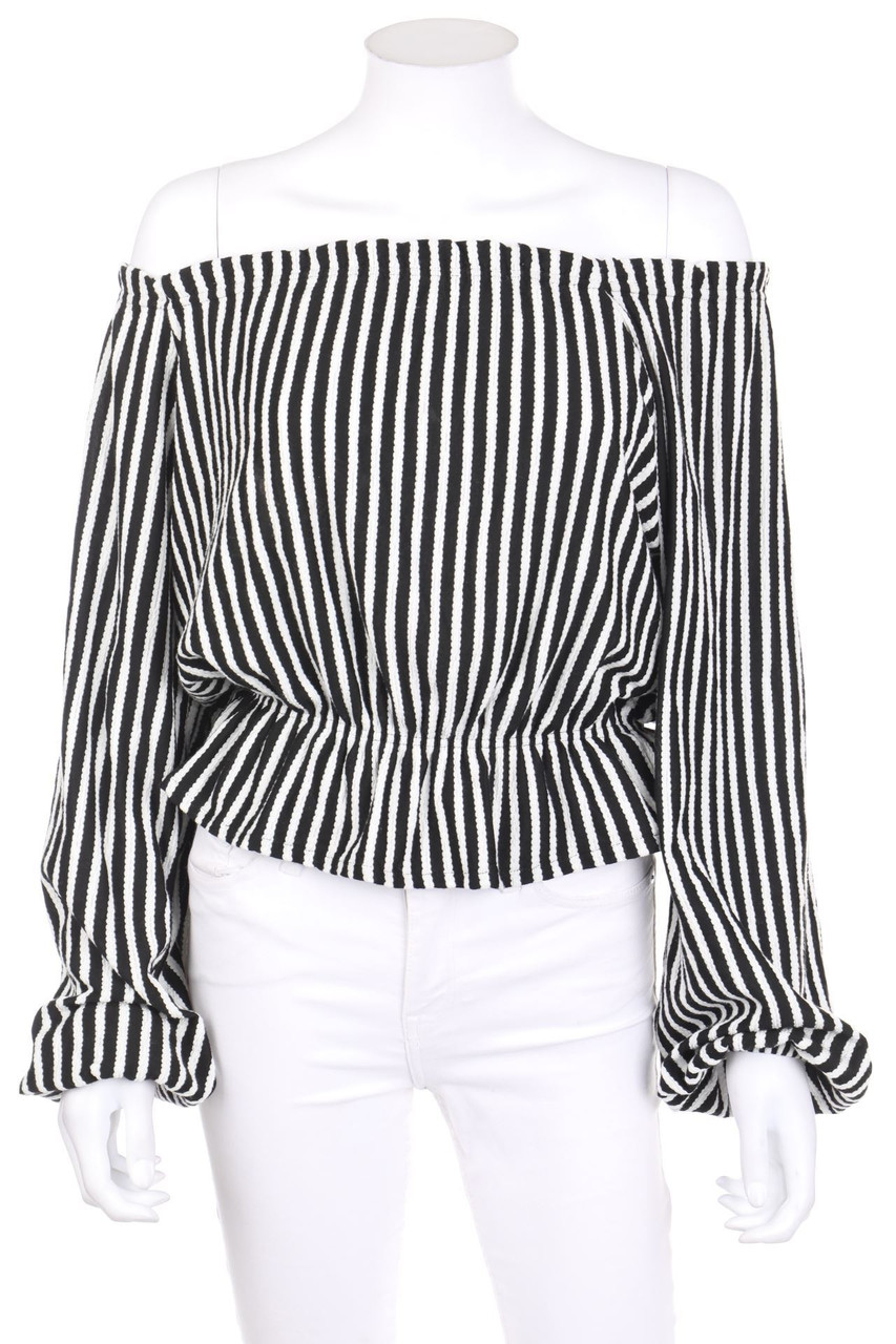 H&M - Carmen-Carmen-Bluse mit Streifen - S