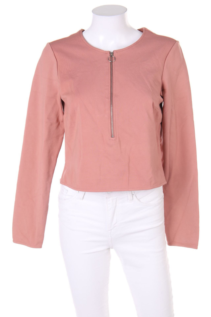 NA-KD - Longsleeve-Shirt with Zipper Closure - S