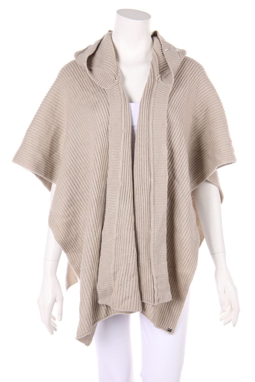 MILESTONE - Poncho aus Woll-Mix mit Kapuze - ONE SIZE